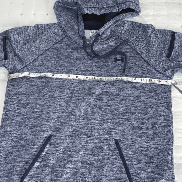 Under Armour ColdGear Hoodie Women's M | Navy Blue Melange Performance | EUC - Picture 9 of 11